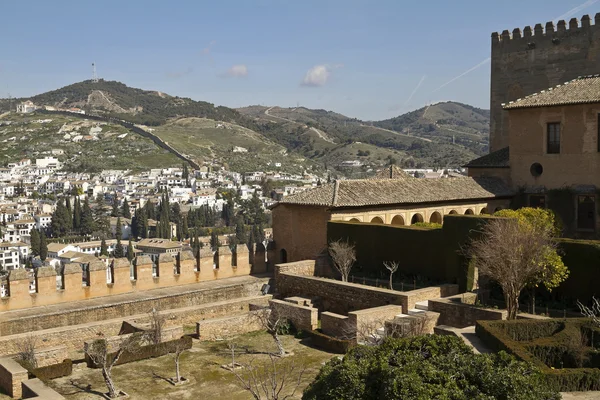 Entrance to  Nasrid Palaces of Alhambra Granada — Stock Photo, Image