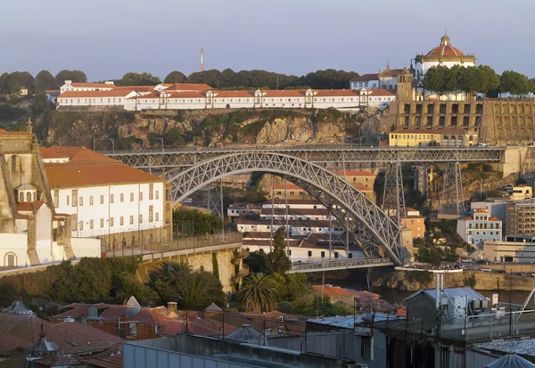 North side of Douro and Maria Pia bridge of Porto — Stock Photo, Image