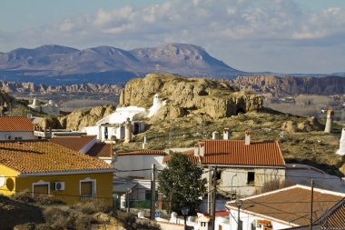  Guadix şehrin Kuzey ' la Barriada de Las Cuevas'