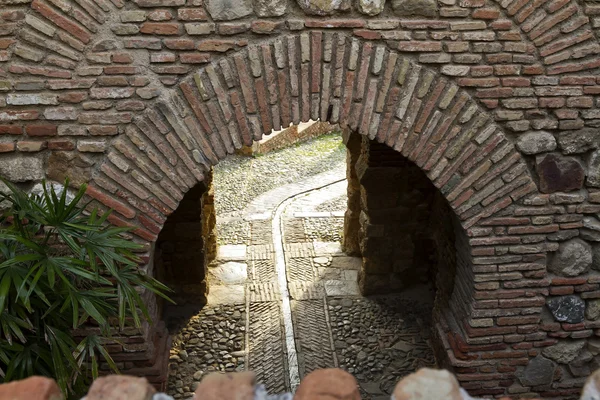Εσωτερική πύλη στη Μάλαγα de Alcazaba — Φωτογραφία Αρχείου