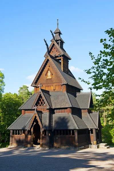 Norwegian Folk Museum Gol çıta kiliseden — Stok fotoğraf