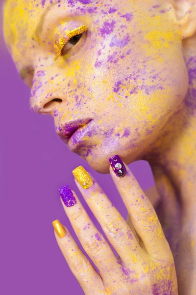 Yellow purple shadow. — Stock Photo, Image