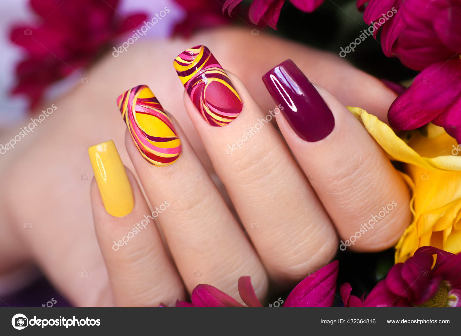 Nail Design Shiny Matte Nail Polish Smooth Curves Fashionable Multicolored Stock Photo by ©marigo 432364816 Nail Design Shiny Matte Nail Polish Smooth Curves Fashionable Multicolored Stock Photo by ©marigo 432364816
