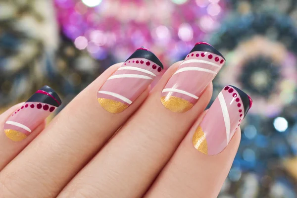 Elegante diseño de uñas . — Foto de Stock