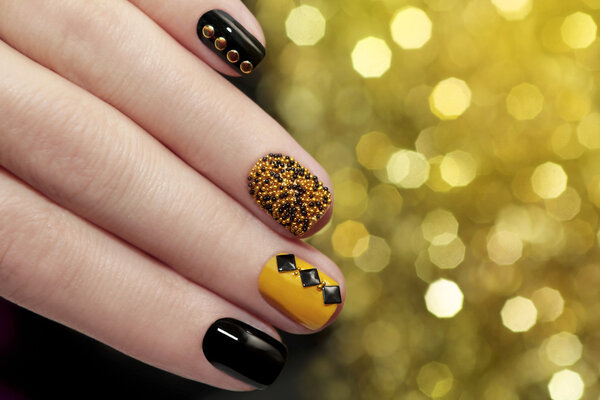 Caviar manicure.