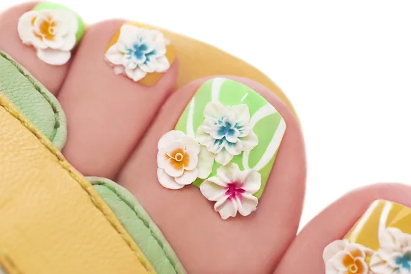 Flower pedicure. — Stock Photo, Image