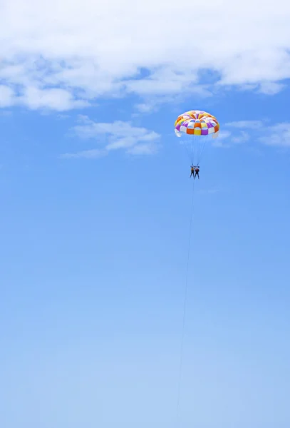 The couple ride in the sky. — Stock Photo, Image