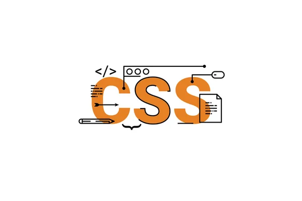 CSS λέξη γράμματα — Διανυσματικό Αρχείο