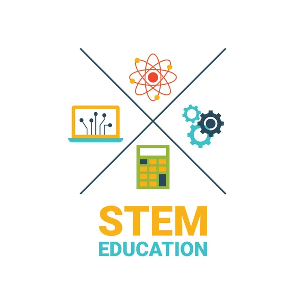 STEM oktatási koncepció — Stock Vector