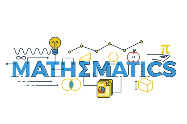 Ilustración de palabras matemáticas — Archivo Imágenes Vectoriales