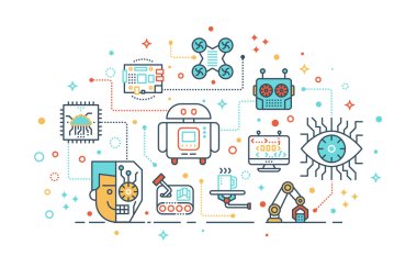 fütüristik robot teknolojisi kavramı