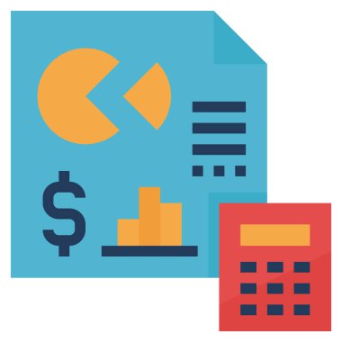 finansal planlama simgesi, vektör illüstrasyonu   