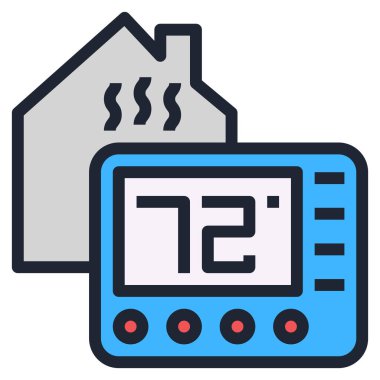 temperature  flat icon, vector illustration 