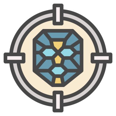 Yüz düzlüğü simgesi, vektör illüstrasyonu