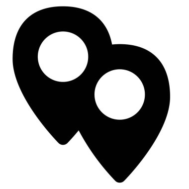 Web için uzaklık simgesi, vektör illüstrasyonu