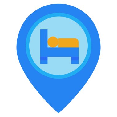 konum modern kavram simgesi, vektör illüstrasyonu 