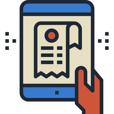 e ticaret düz simgesi, vektör illüstrasyonu 