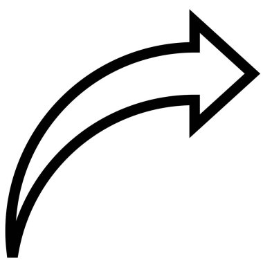 ok düz simgesi, vektör illüstrasyonu  