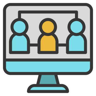 Web, vektör illüstrasyonu için sosyal ortam simgesi 