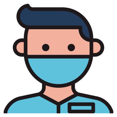 Web sitesi, uygulama, sunum, broşür vb için erkek modern konsept ui / ux simgesi.