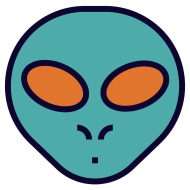 Web için uzaylı simgesi, vektör illüstrasyonu