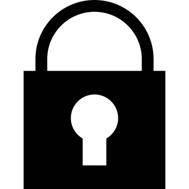 Web için kilit simgesi, vektör illüstrasyonu 