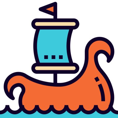 Web, vektör illüstrasyonu için vikingler simgesi