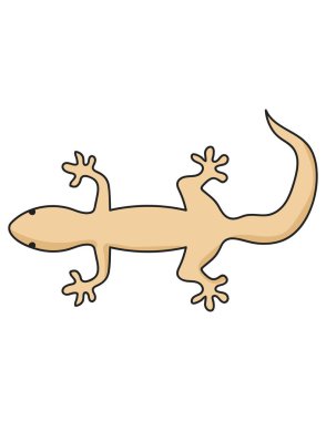 Kertenkele simgesi, vektör çizimi