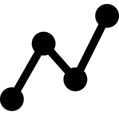 eğilim düz simgesi, vektör illüstrasyonu