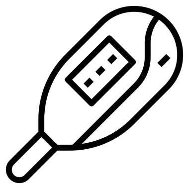 termometre düz simge, vektör çizimi 