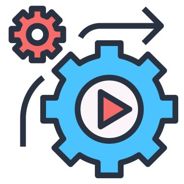 otomatik düz simge, vektör illüstrasyonu