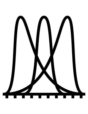 istatistik düz simgesi, vektör illüstrasyonu