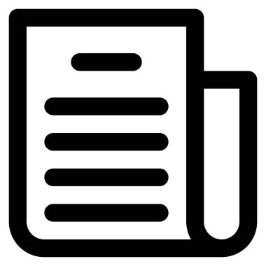 Web için gazete simgesi, vektör illüstrasyonu 