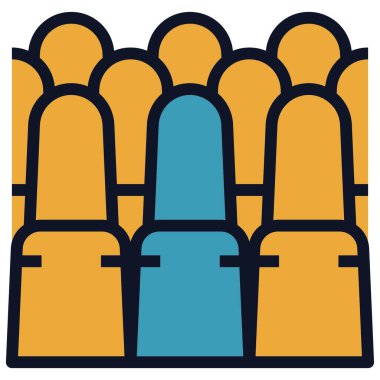 Sandalye düz simgesi, vektör illüstrasyonu