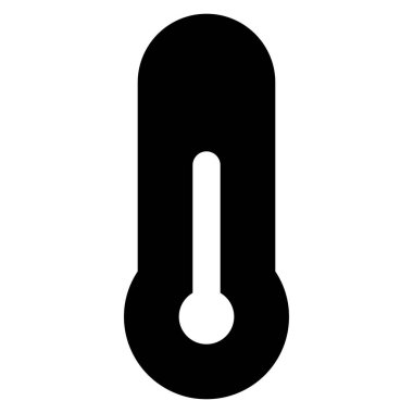 termometre düz simge, vektör çizimi 