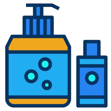 Web sitesi, vektör illüstrasyonu için şampuan modern konsept ui / ux simgesi