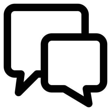 Sohbet düz simgesi, vektör illüstrasyonu