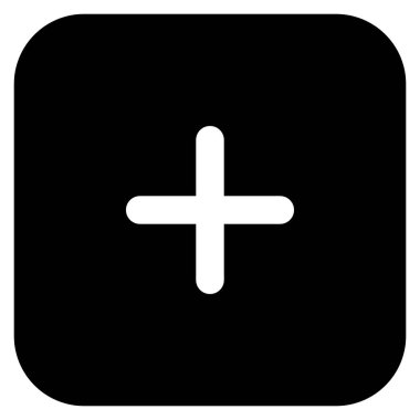 Artı düz simge, vektör illüstrasyonu