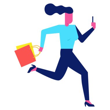 Alışverişkolik kadın, satış ve Kara Cuma. 