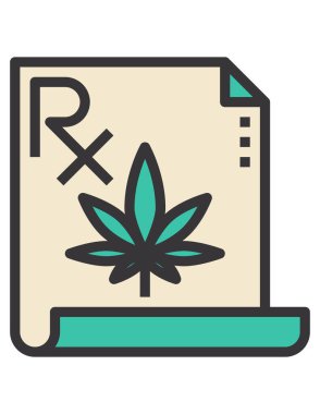 Kenevir marihuanasının vektör çizimi, çiçek ilacı