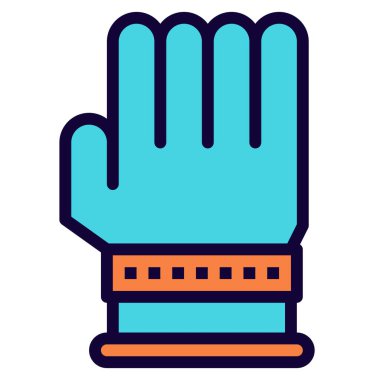 Web için eldiven simgesi, vektör illüstrasyonu