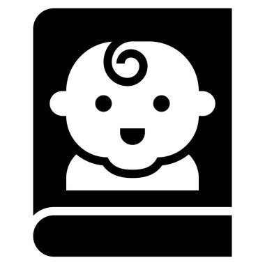 çocuklar düz simge, vektör illüstrasyonu