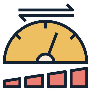 hız düzlüğü simgesi, vektör illüstrasyonu