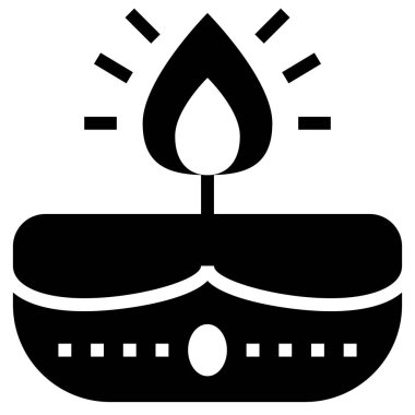 diwali lamba ikonu, vektör illüstrasyonu