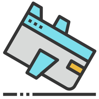 Web sitesi vektör simgesi, İnternet sayfası optimizasyonu