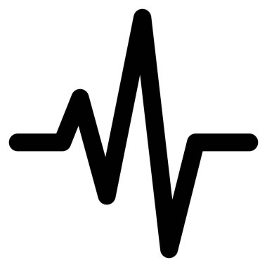 kalp atışı simgesi, vektör illüstrasyonu