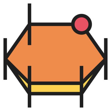 karbonhidrat düz simge, vektör illüstrasyonu 