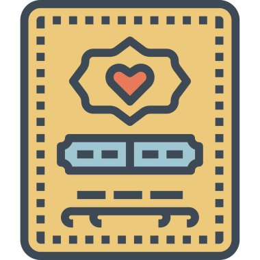 Web, vektör illüstrasyonu için düğün konsepti simgesi