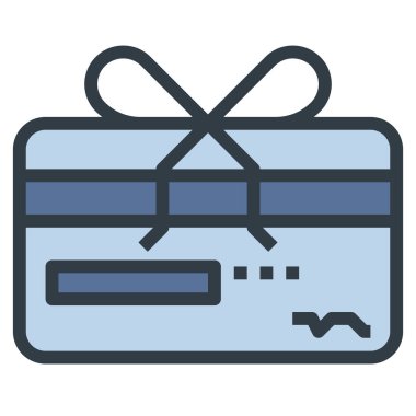 Web için hediye simgesi, vektör illüstrasyonu