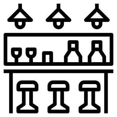 çubuk düz simgesi, vektör illüstrasyonu